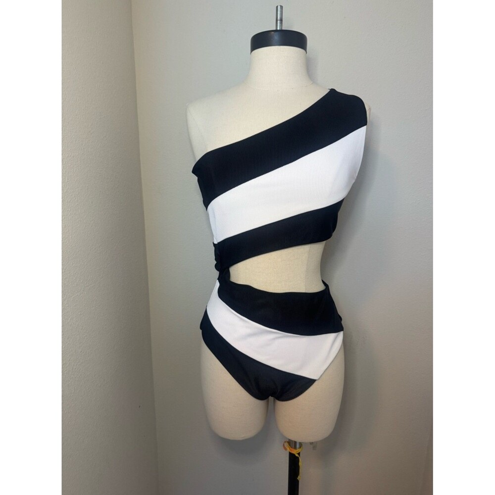 Beach Riot Joyce in black and white NWT - Picture 2 of 5